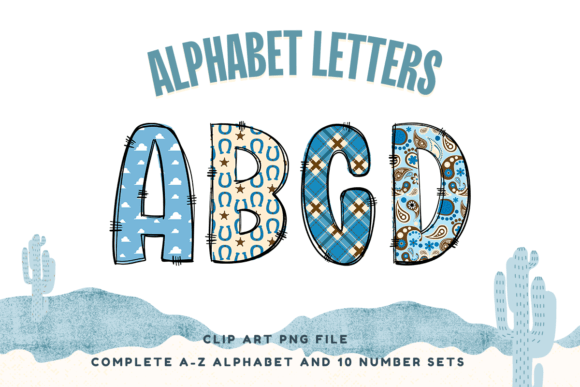 Cowboy Western Doodle Alphabet Letters4 Review